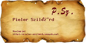 Pieler Szilárd névjegykártya